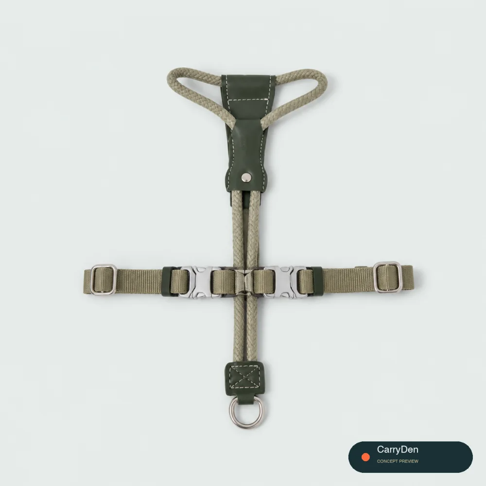 HiDREAM Leather-Rope Dog Harness